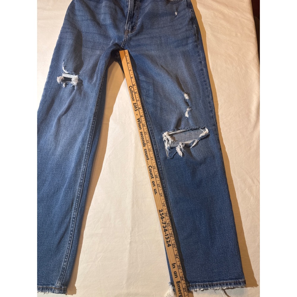 Abercrombie & Fitch Curve Love The Ankle Straight Ultra High Rise Sz 27 4L Y2K - Picture 4 of 6